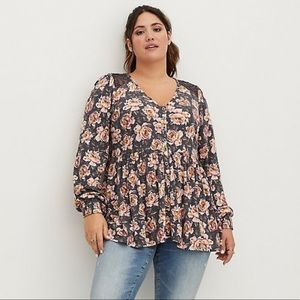 TORRID PEASANT BABYDOLL TOP